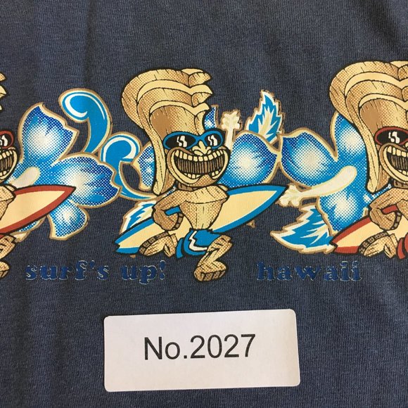 Authentic Pigment Tiki Man Hawaii Graphic T Shirt Size M Womens Ring Spun Cotton - Picture 10 of 10